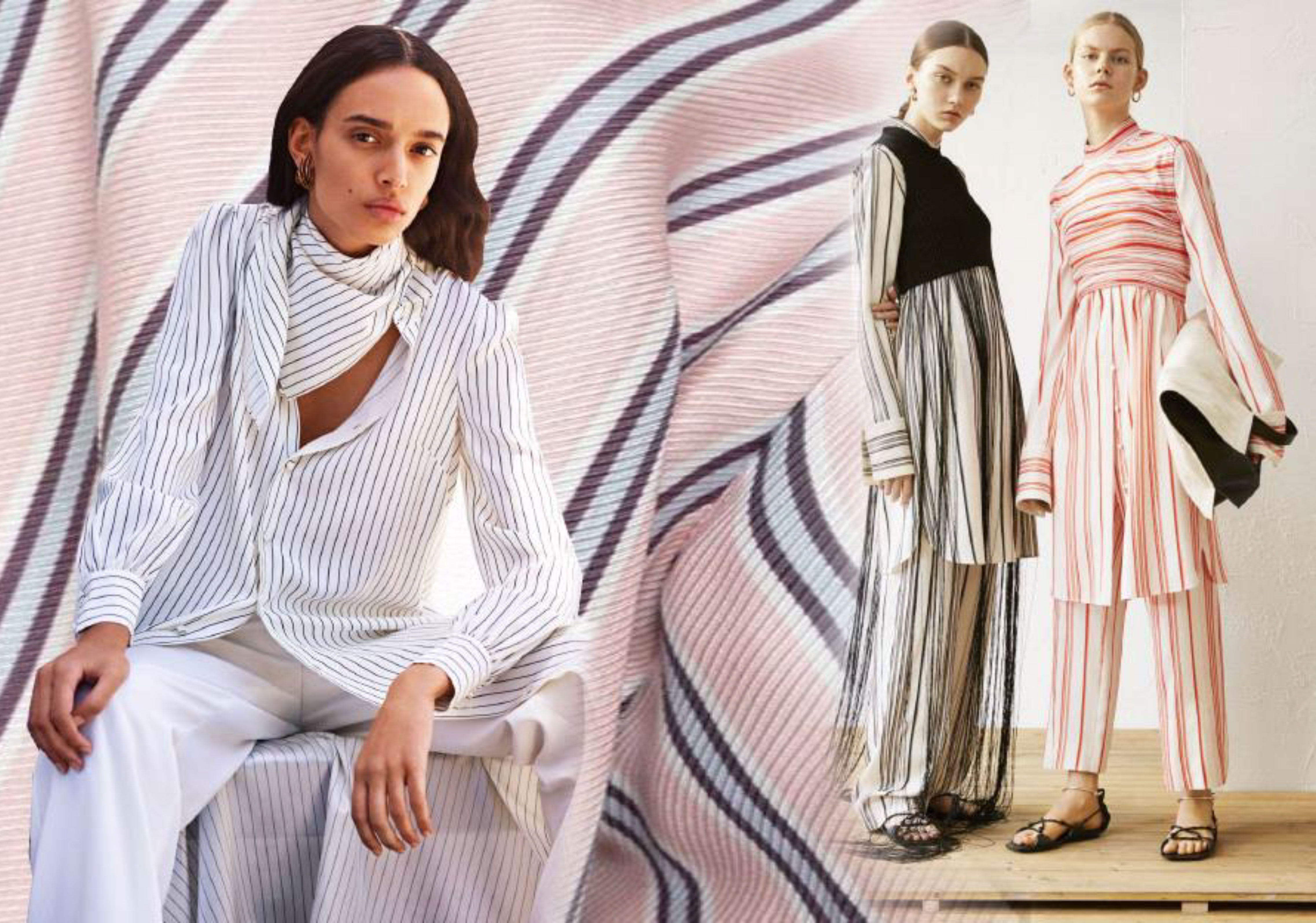 Resort 2019 Women's Shirting on Catwalks -- Stripes