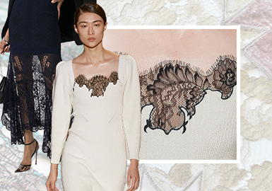 Fine Sensibility/ New Perspective on Romance -- The Trend for Lace in Women's Knitwear