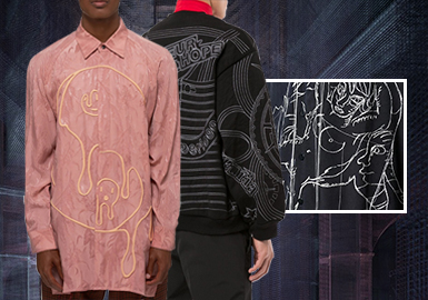 Linear Art -- The Pattern Craft Trend for Menswear
