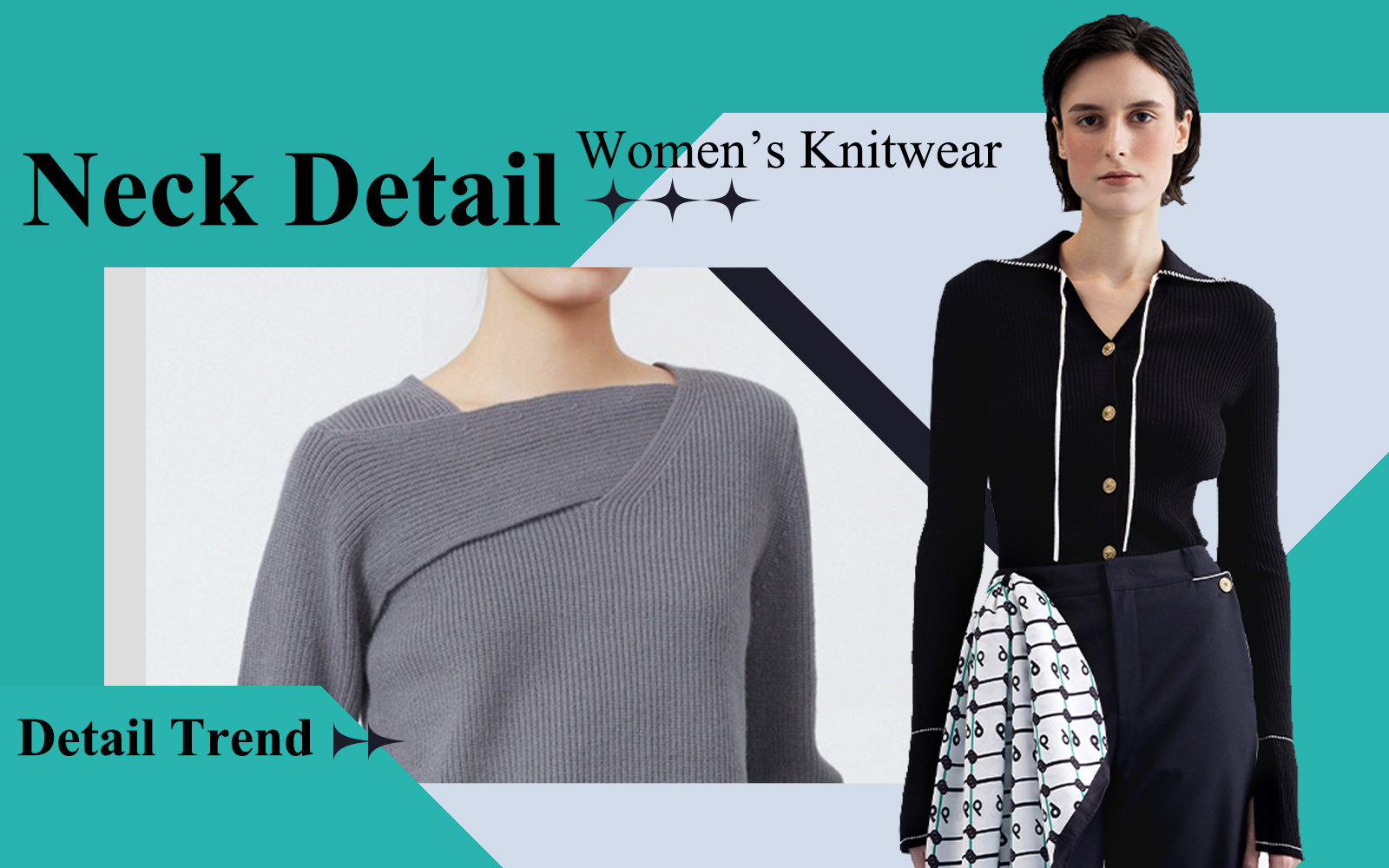 Neck Detail -- The Detail Trend for Women's Knitwear