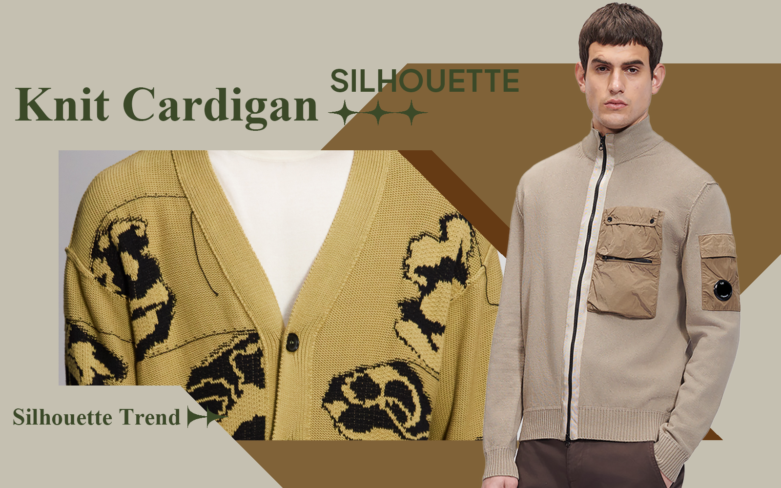 Cardigan -- A/W 24/25 Silhouette Trend for Men's Knitwear