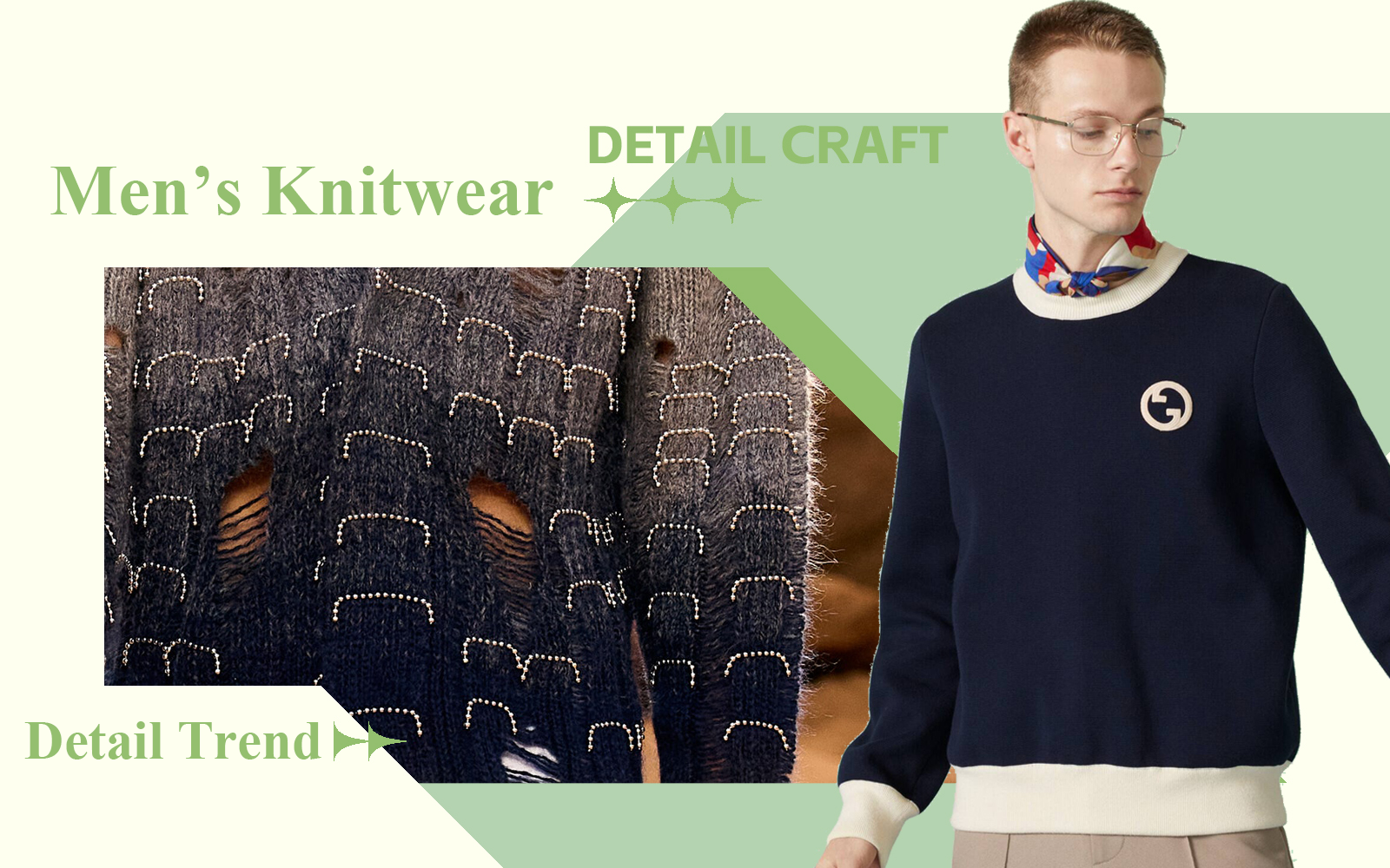 Smart Casual -- A/W 2024 Detail & Craft Trend for Men's Knitwear