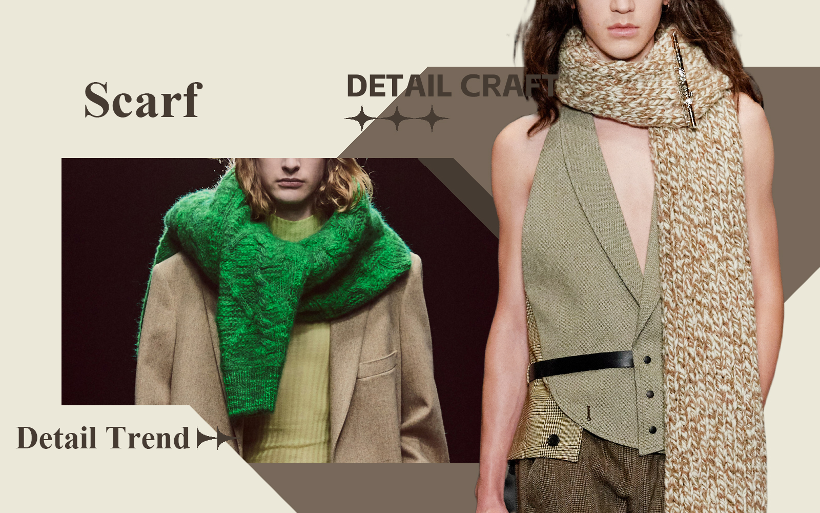Warm Fashion -- The Detail & Craft Trend for Scarf