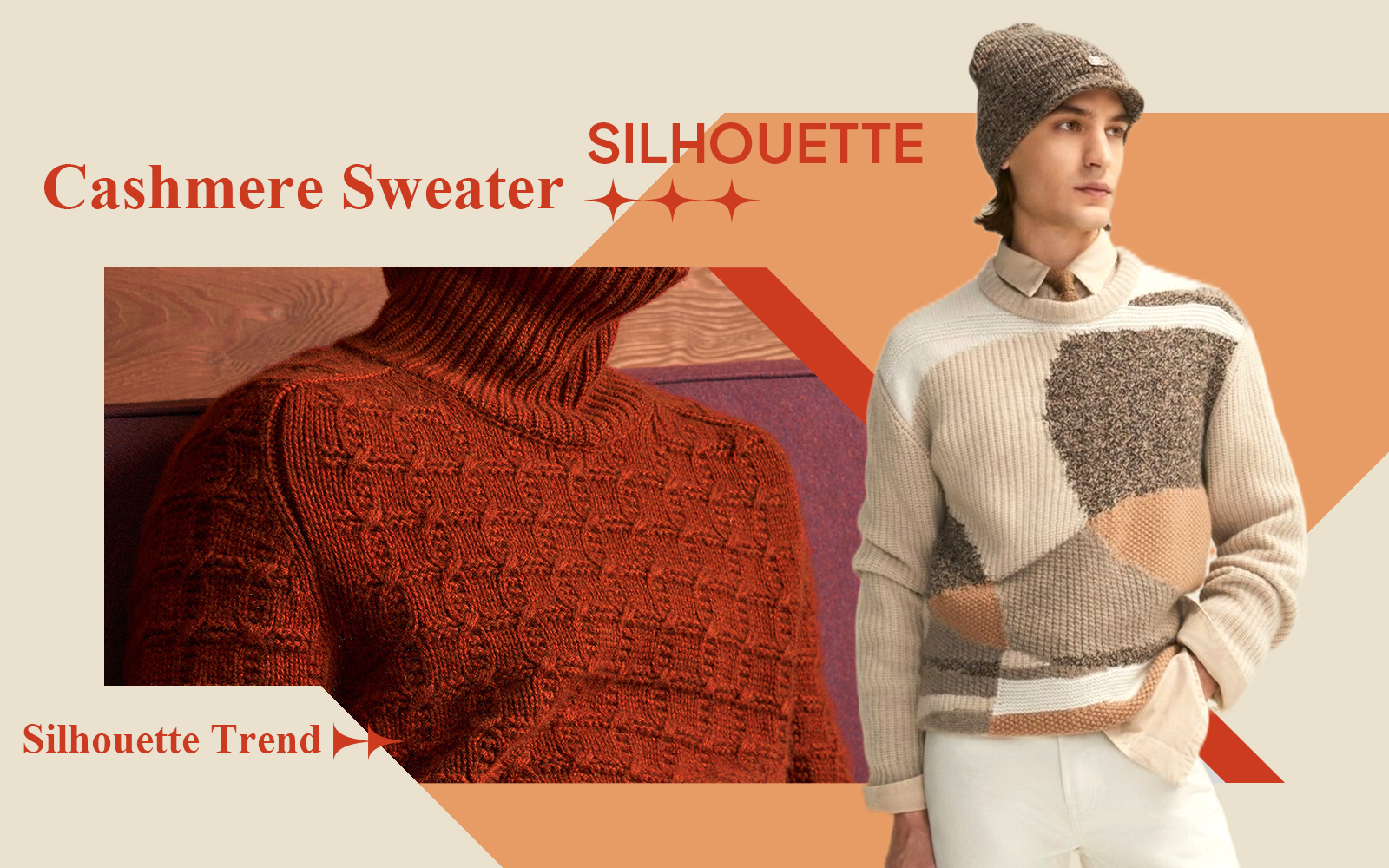 Cashmere Sweater -- The Silhouette Trend for Men's Knitwear