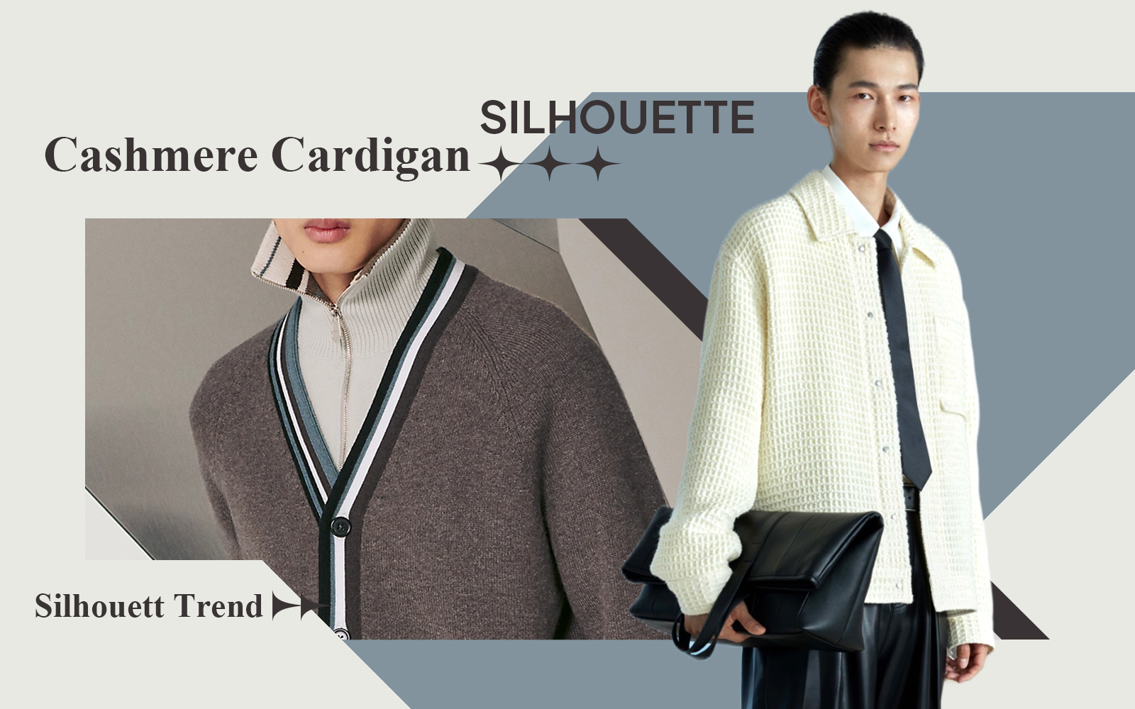 Cashmere Cardigan -- The Silhouette Trend for Men's Knitwear
