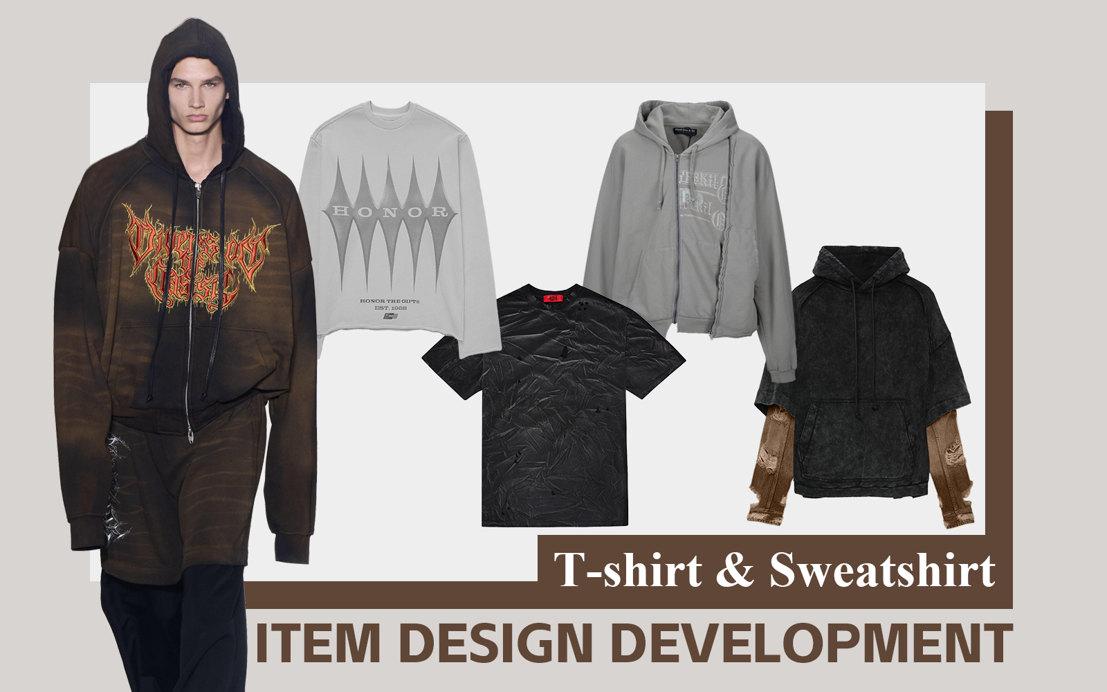 Street Fashion -- The Design Development of Men's T-shirt & Sweatshirt