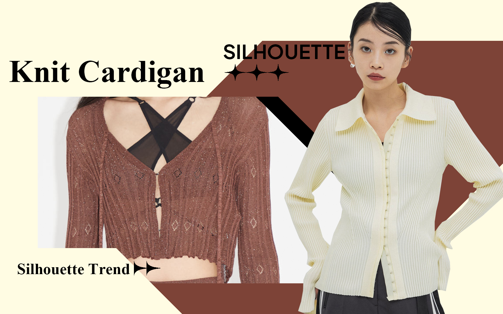 S/S 2025 Silhouette Trend for Women's Knit Cardigan