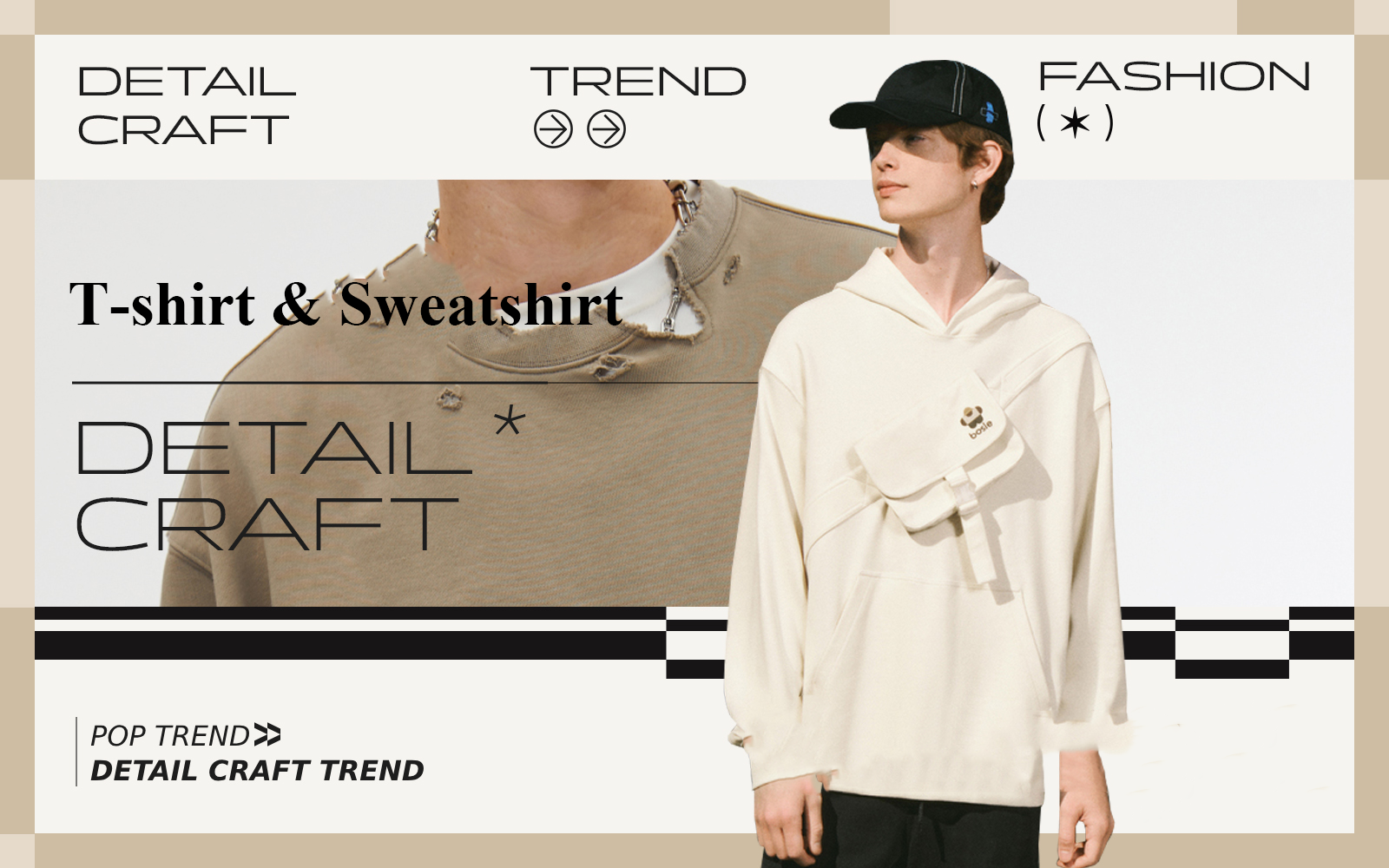 The Detail & Craft Trend for Men's T-shirt & Sweatshirt