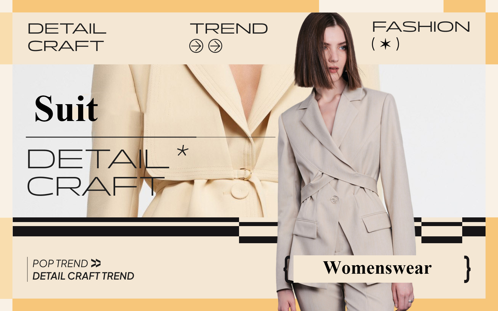 Urban Leisure -- The Detail & Craft Trend for Women's Suit