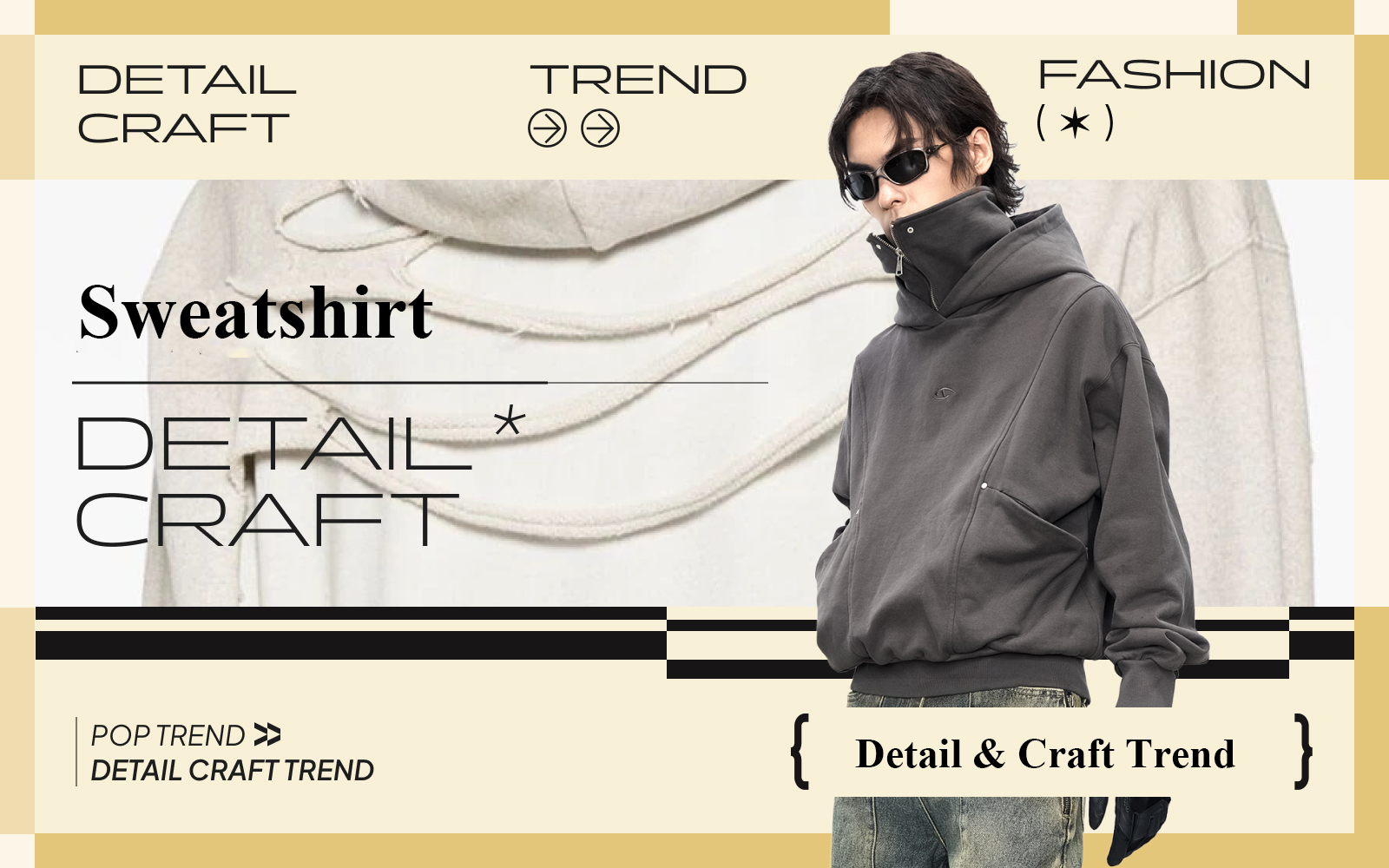 Street Fashion -- The Detail & Craft Trend for Men's Sweatshirt