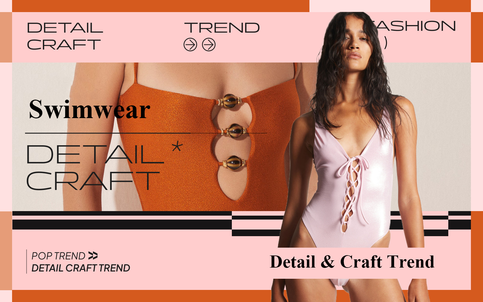 Diverse Texture -- The Detail & Craft Trend for Women's Swimwear
